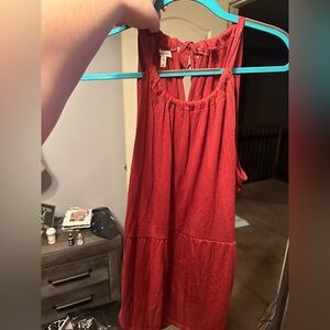 Maurices Solid Halter Peplum Tank * XL